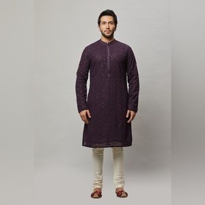 Indigo/Purple Kurta Pajama Set